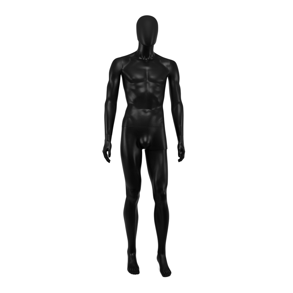BINK - Cheap mannequin, male, detachable head, black mat colour, standing pose 02BN