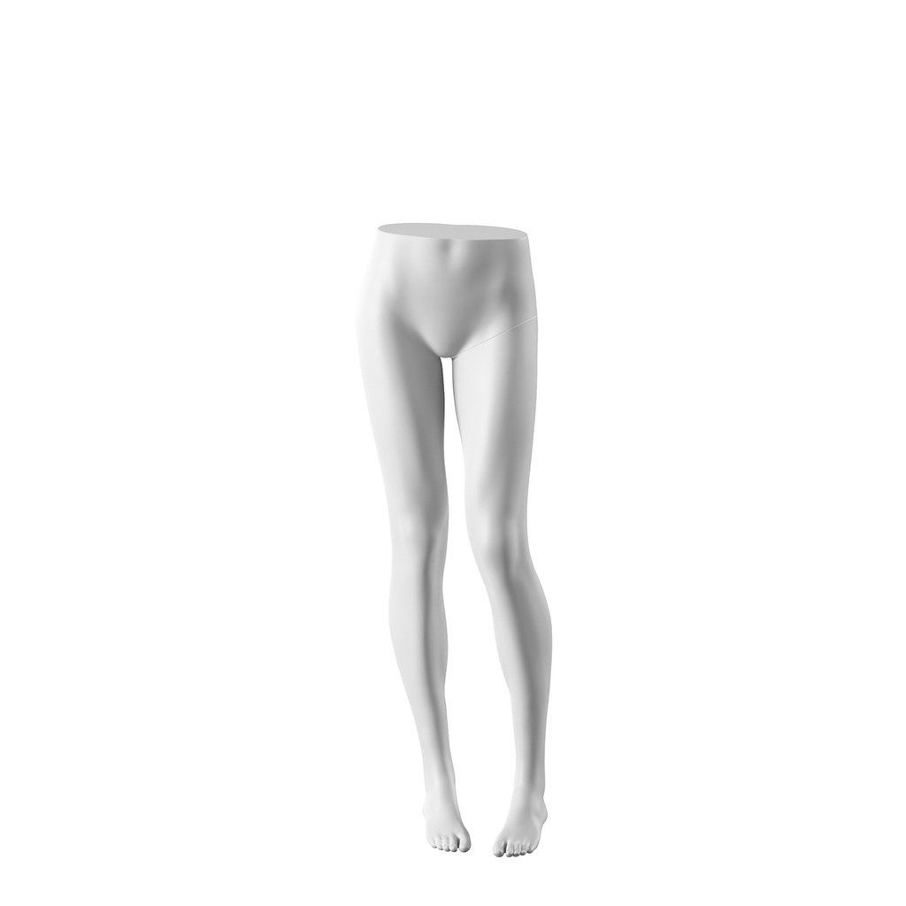 BINK - White abstract female trouserform on brushed nickel base