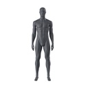 Maniquí de deporte hombre, gris grafito, cabeza estilizada, postura de pie 301 