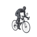 Radfahrer-Schaufensterpuppe Herr, graphitgrau, stillierten Kopf, sitzende Pose 328