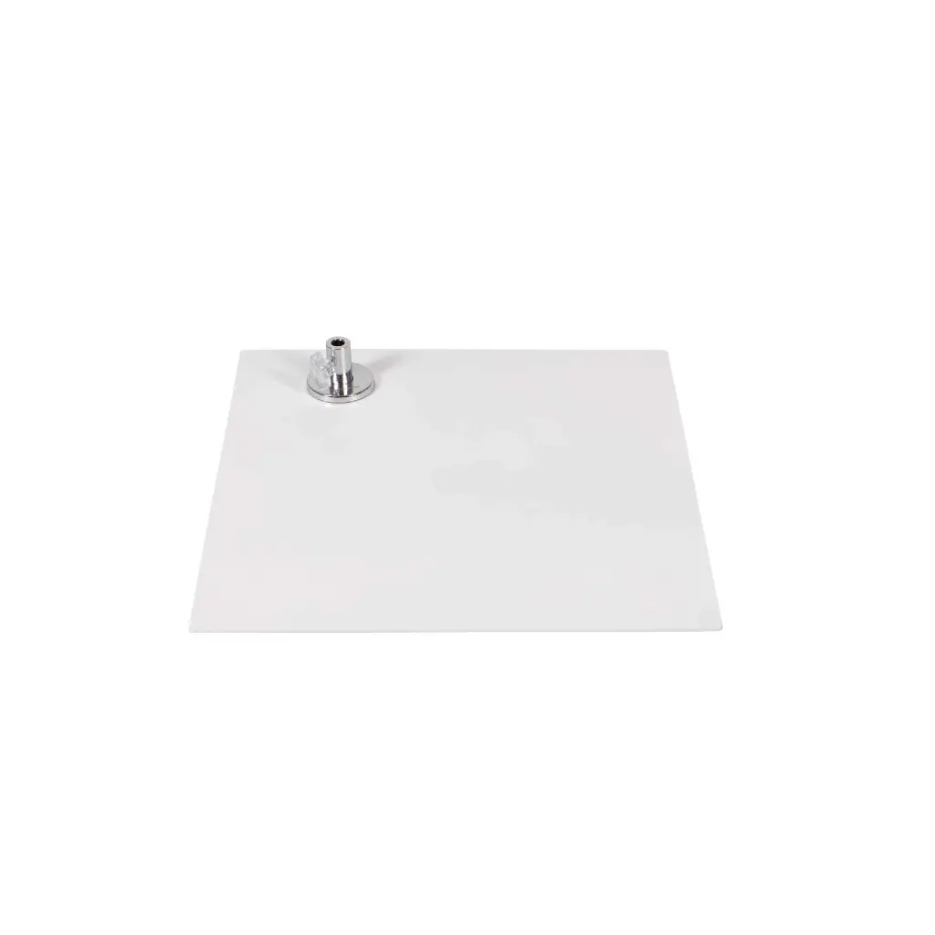 BINK - Square base 30x30 cm, powdercoated white, steel, connector (7x5 cm) included