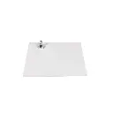 Square base 30x30 cm, powdercoated white, steel, connector (7x5 cm) included
