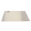 Rectangular mannequin base 45x40 cm, brushed stainless steel