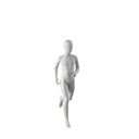 Maniquí de deporte niño, gris, 12 años, cabeza abstracta, postura 609