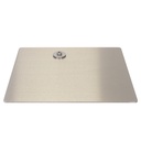 Rectangular mannequin base 45x40 cm, brushed stainless steel