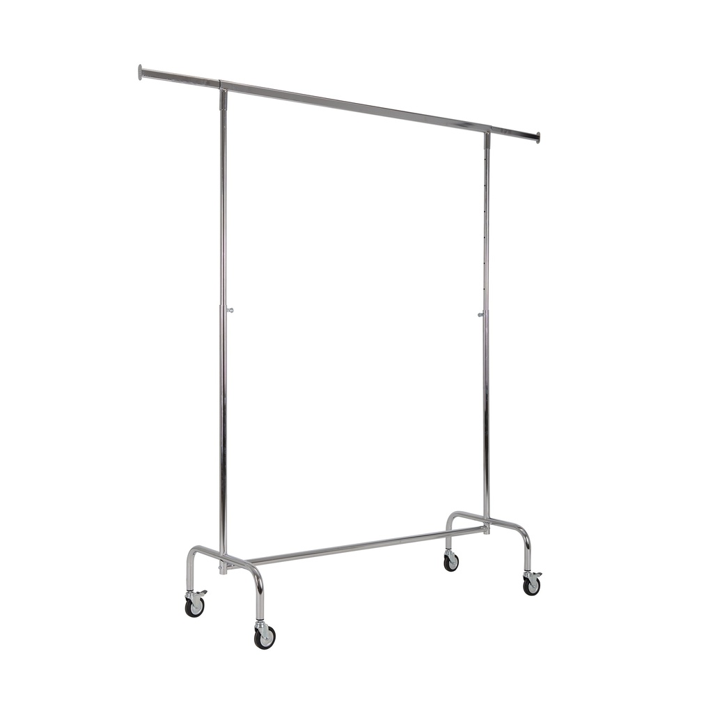 BINK - Kleiderständer auf Rollen, 140cm, höhenverstellbar, chrom