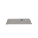 Rectangular mannequin base 45x30 cm, brushed stainless steel