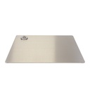 Rectangular mannequin base 45x40 cm, brushed stainless steel