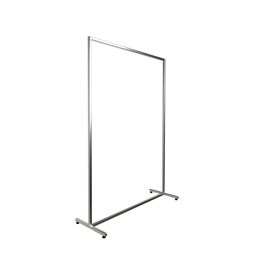 BINK - Heavy duty clothing rack, wide model, for long dresses and coats, square metal tube, brushed steel