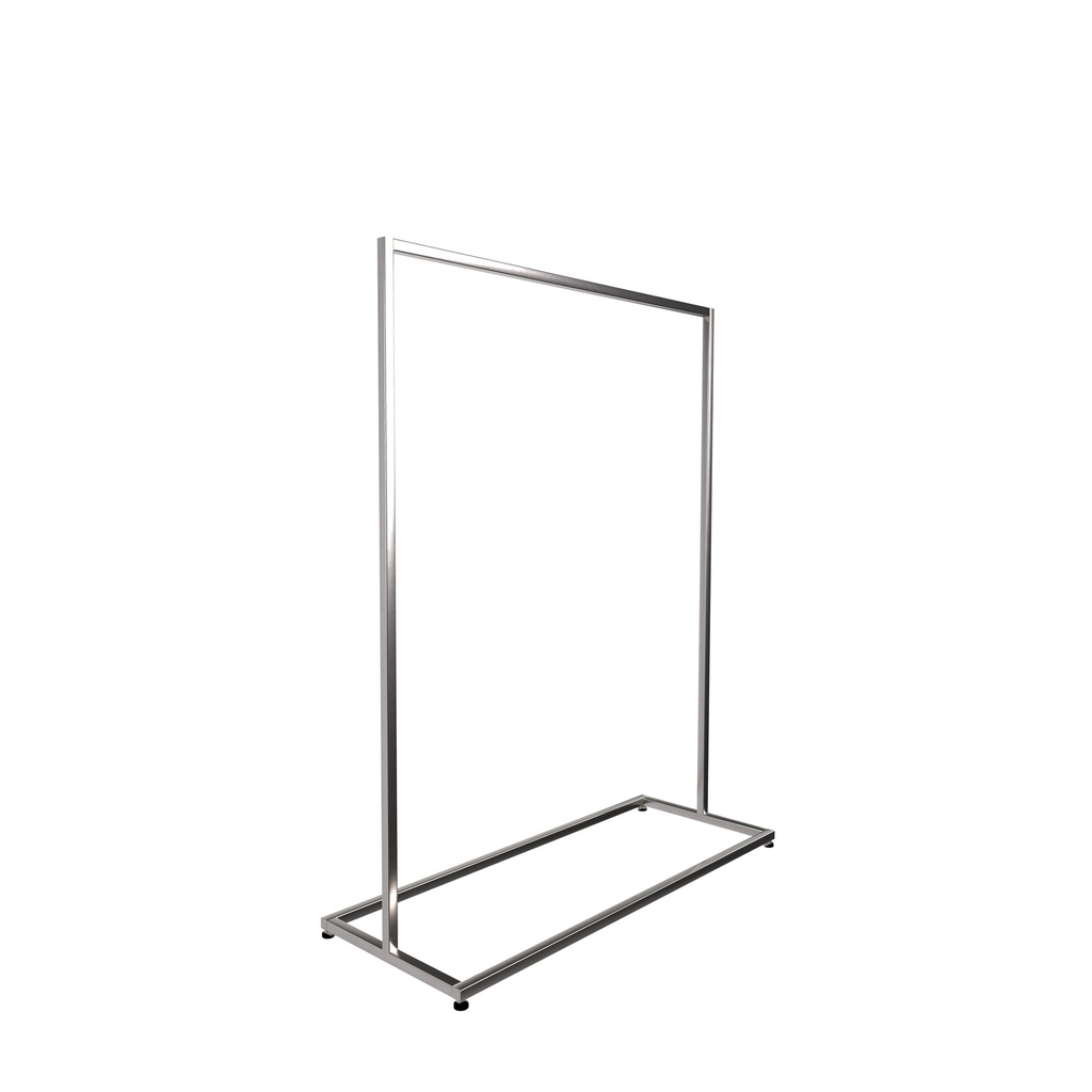 BINK - Heavy duty clothing rack, wide model, square metal tube, brushed steel