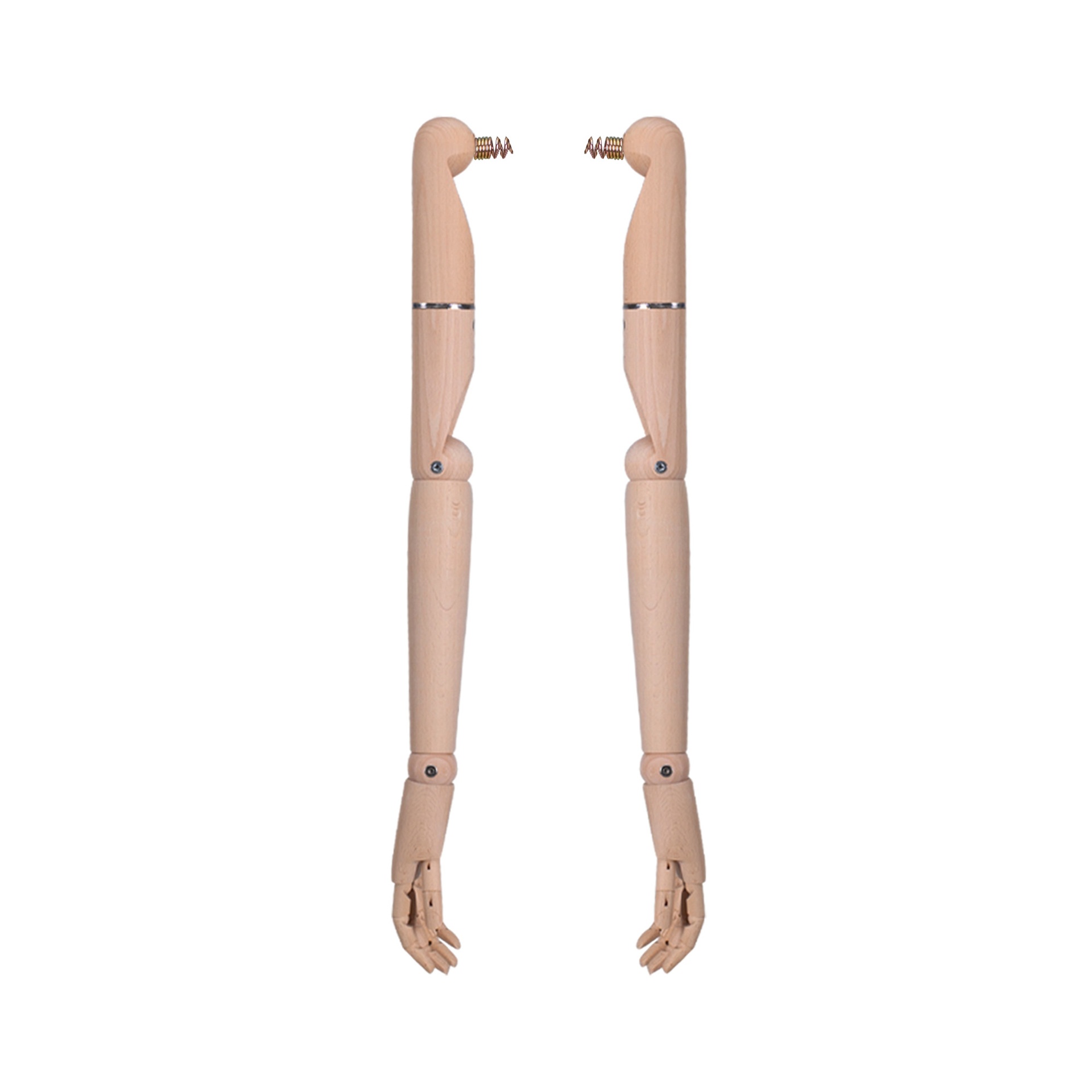 BINK - Pair of articulated wooden arms, male, for couture buste