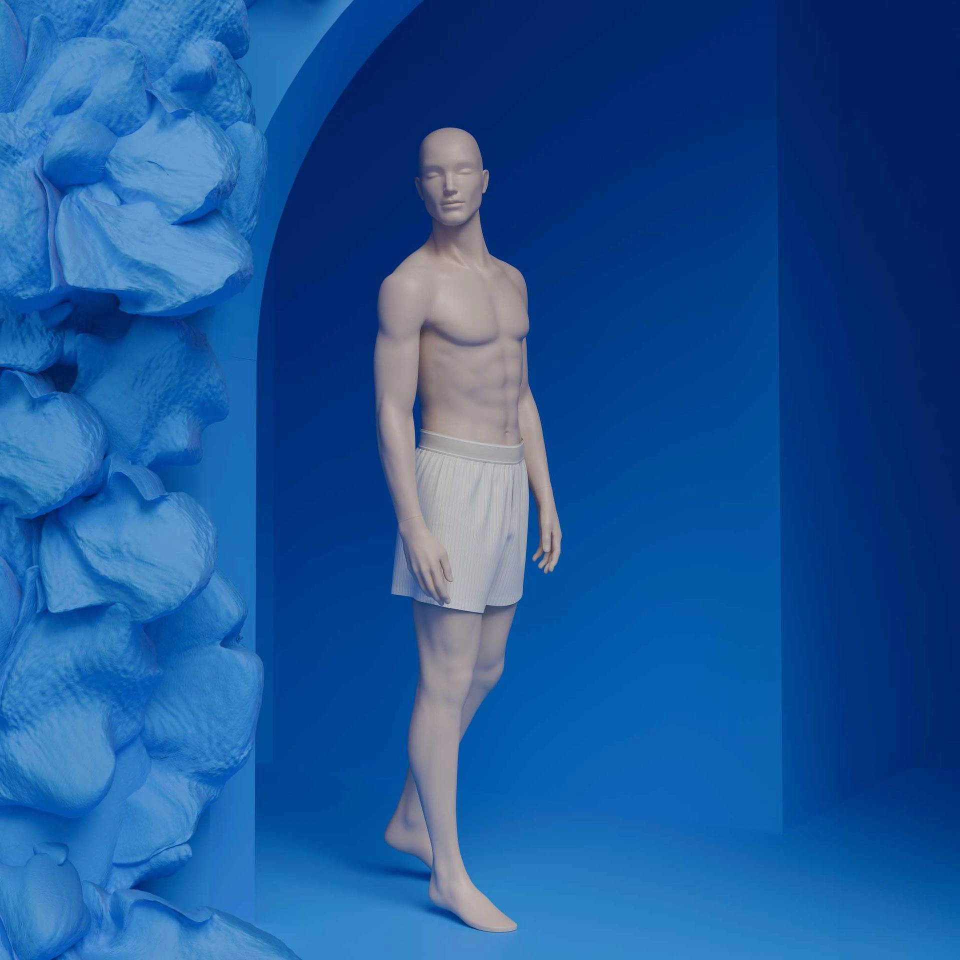 BINK - Lingerie mannequin, male, nude skin color mat, standing pose 53