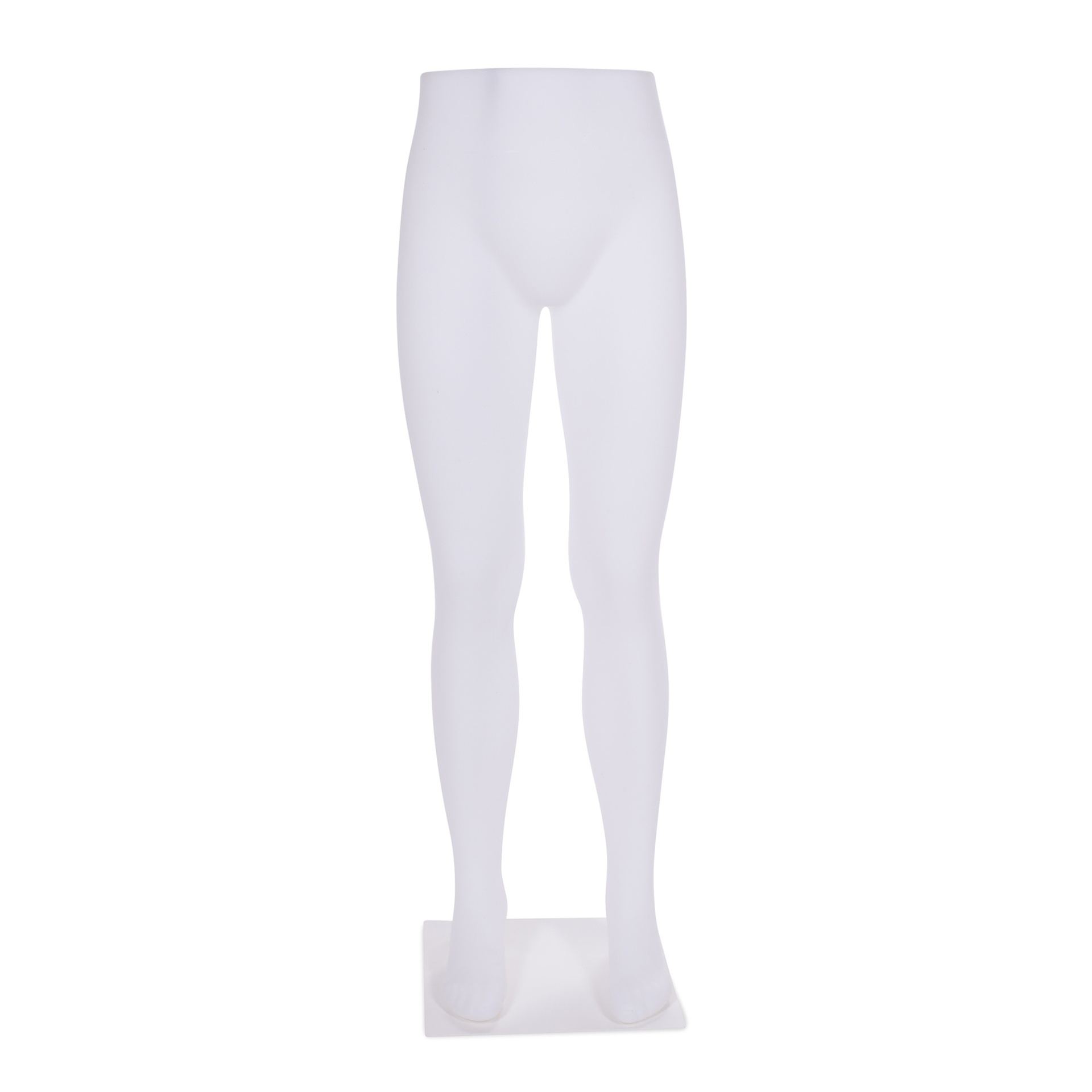 BINK - Men's leg display, for trousers, white, including square powder-coated gray base plate, including calf pin