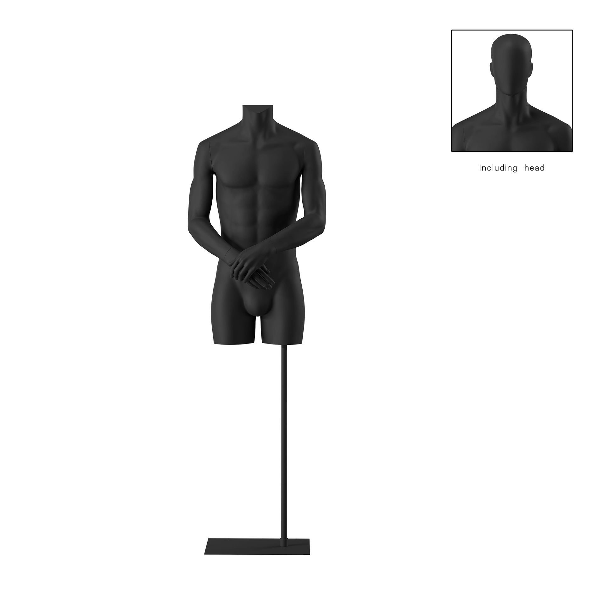 BINK - Buste homme, noir, socle inclus, Bio FRP