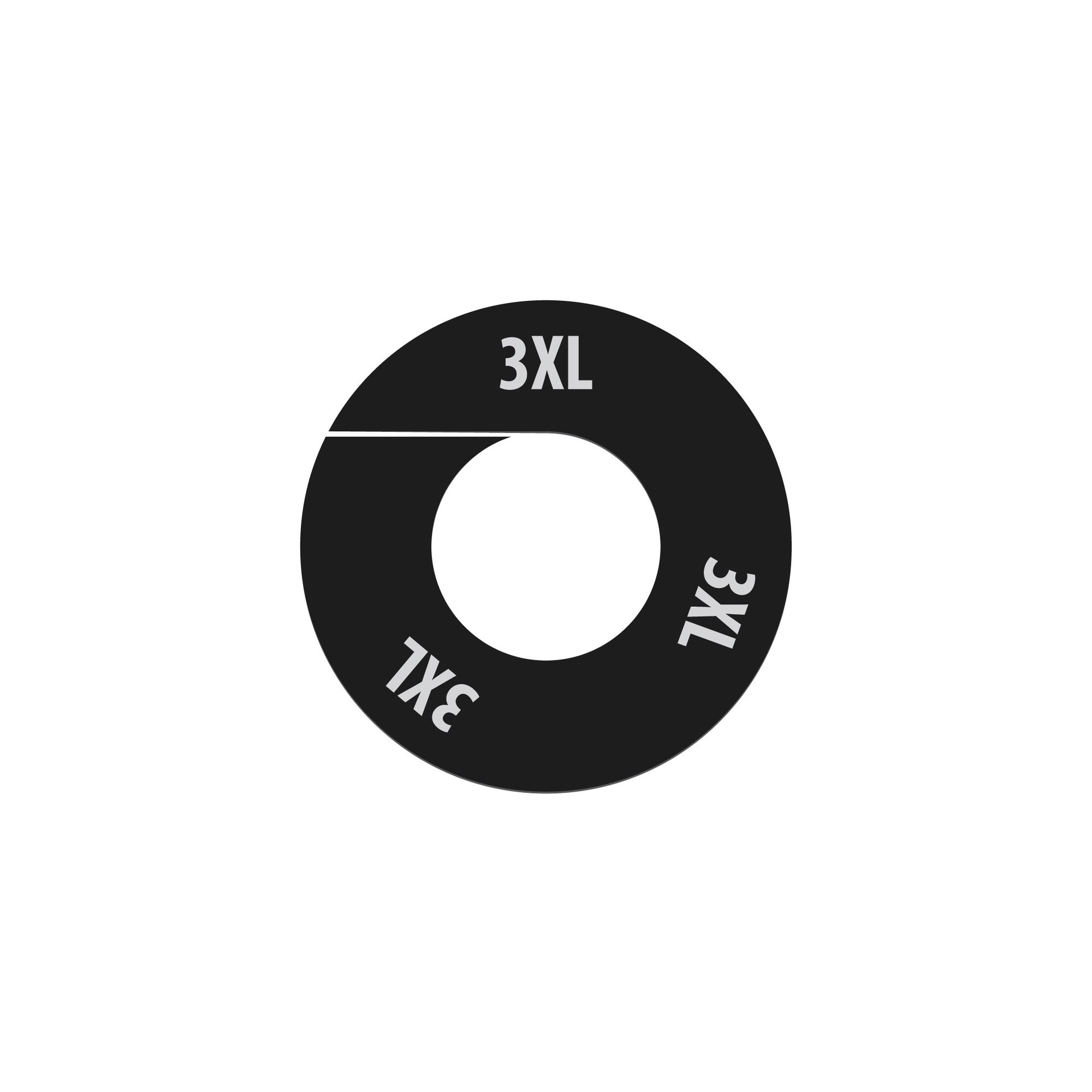 BINK - Talla marcador,negro, talla " 3 XL " blanco,per 10 uds.