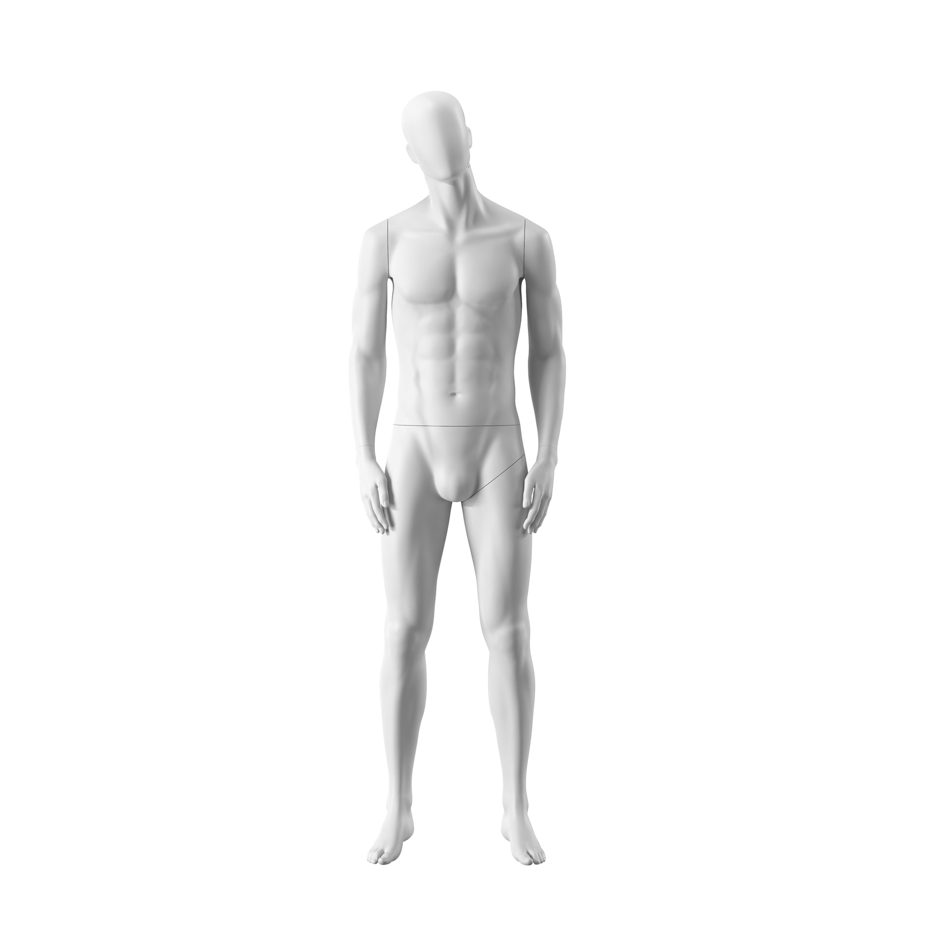 BINK - Realistic mannequin, male, urban style, matt white, standing pose 308