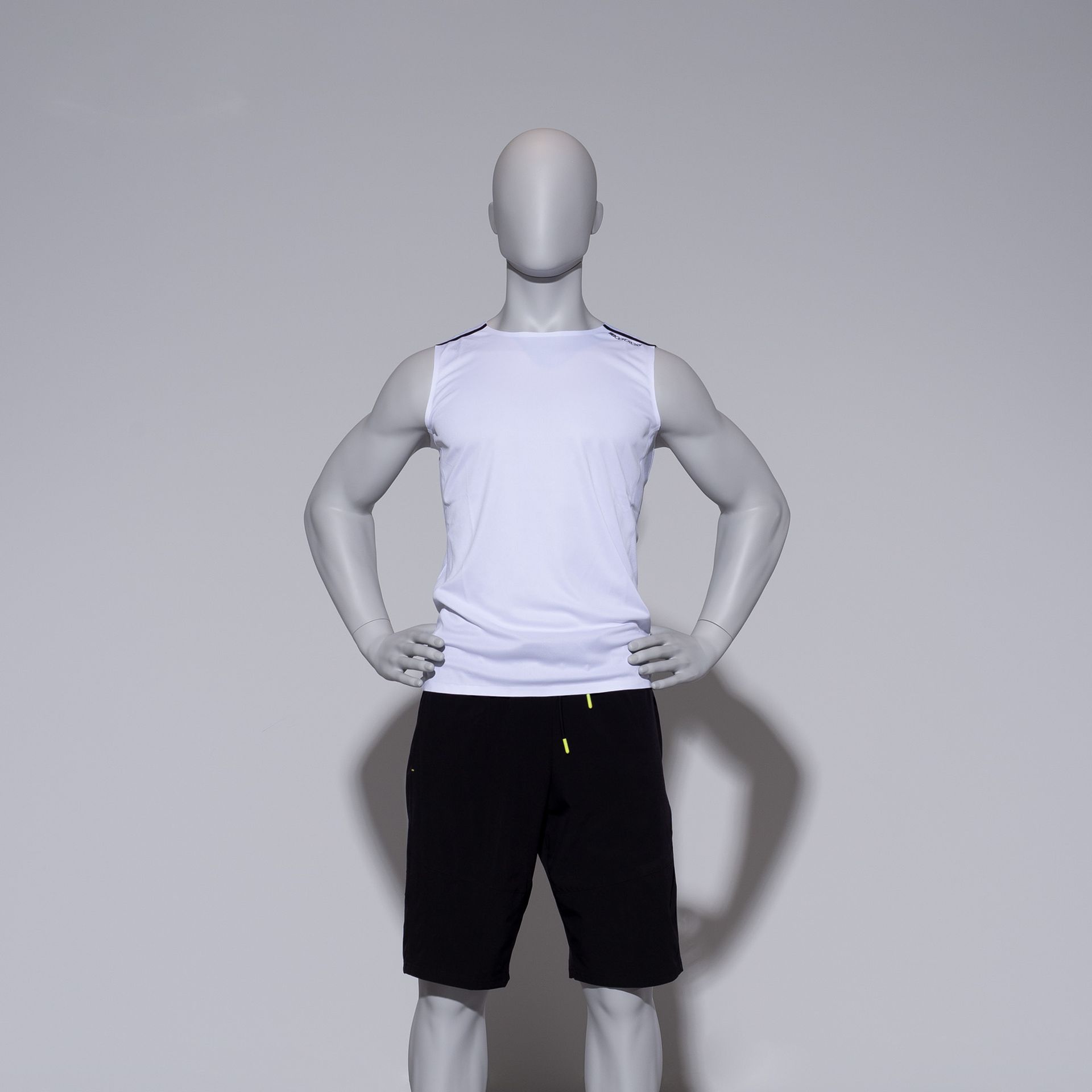 BINK - Sport mannequin, male, grey, abstract head, standing pose 316