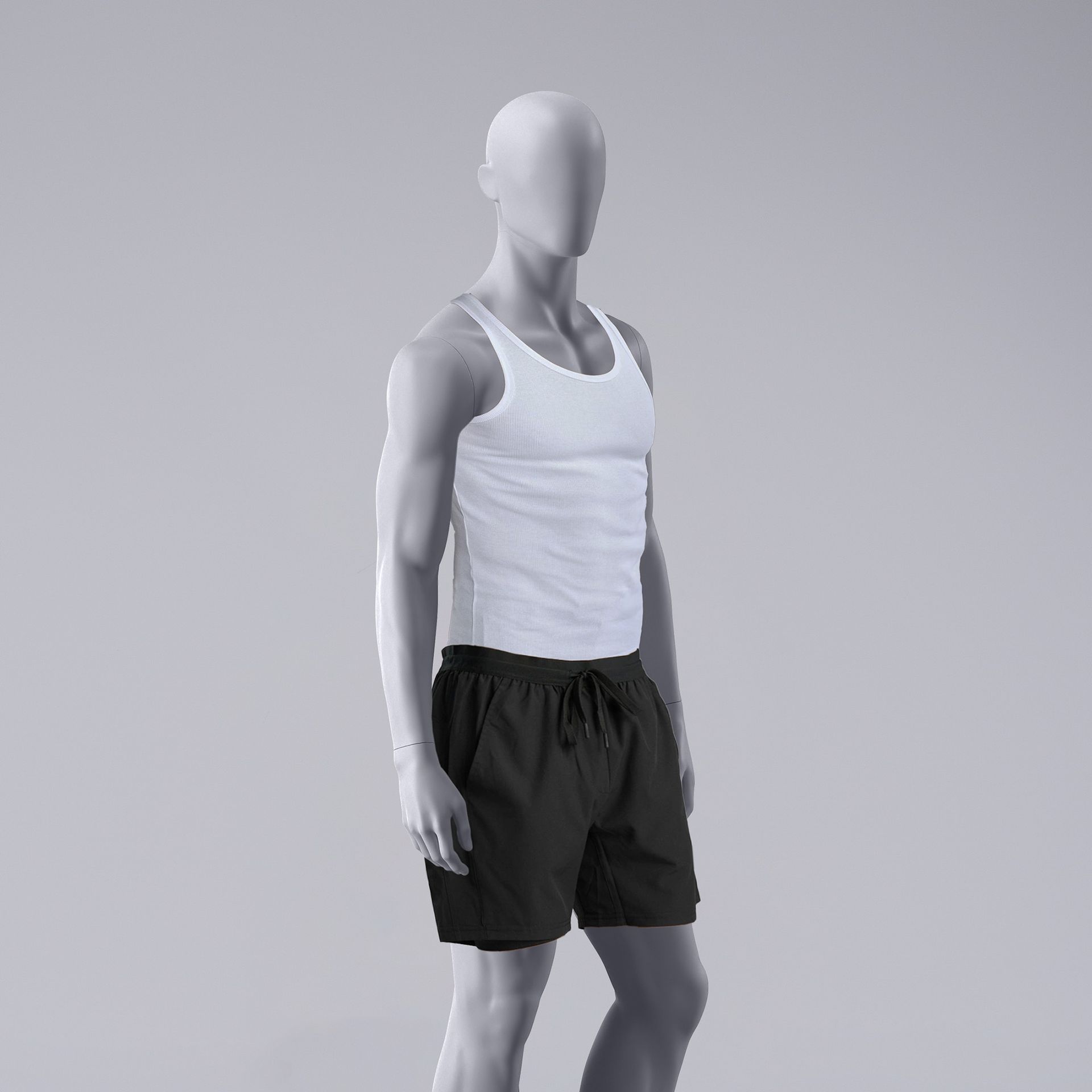 BINK - Sport mannequin, male, grey, abstract head, standing pose 330