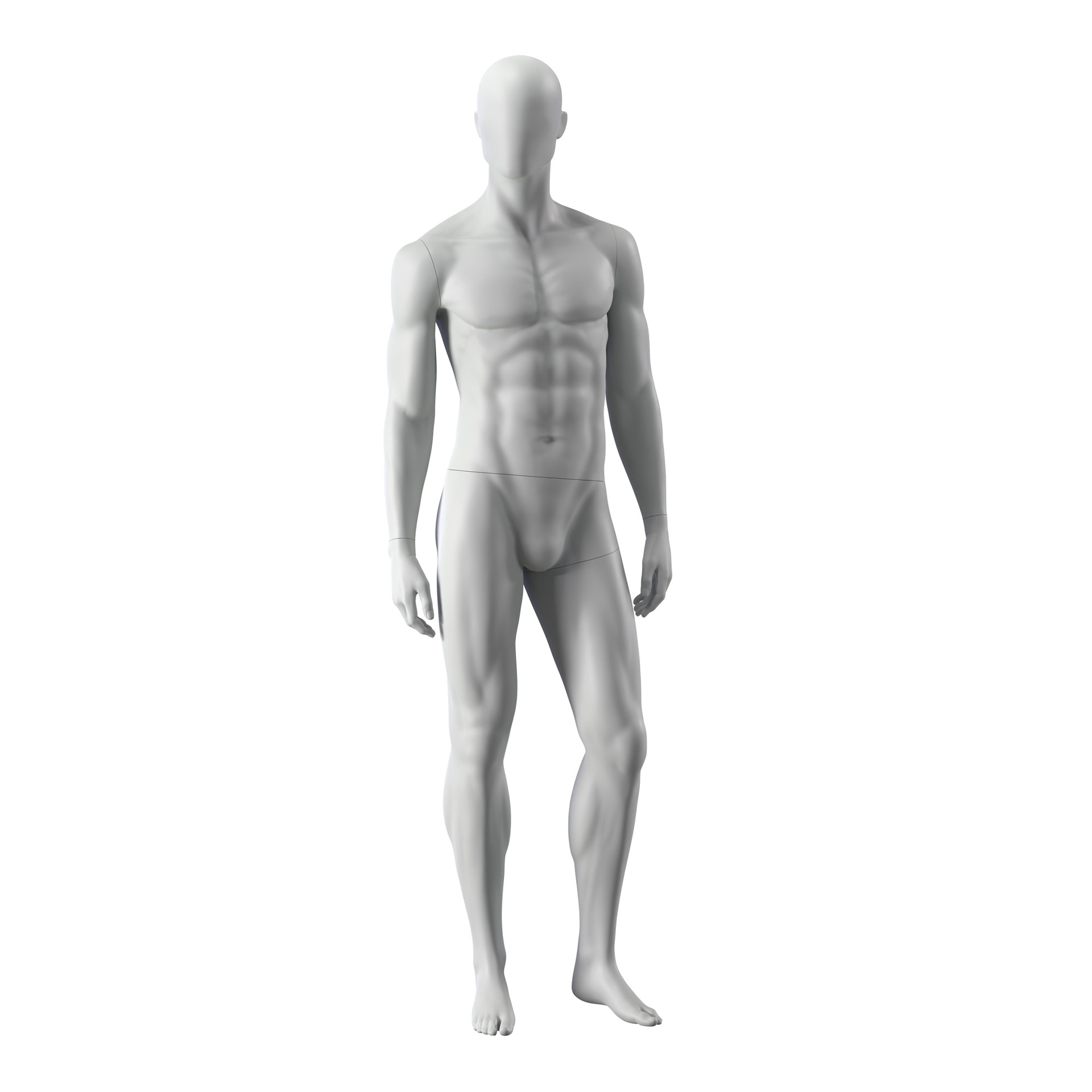 BINK - Sport mannequin, male, grey, abstract head, standing pose 330
