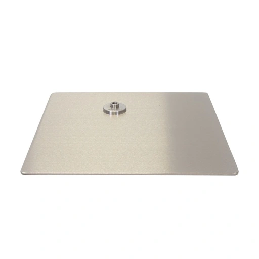 Square mannequin base 40x40 cm, brushed stainless steel