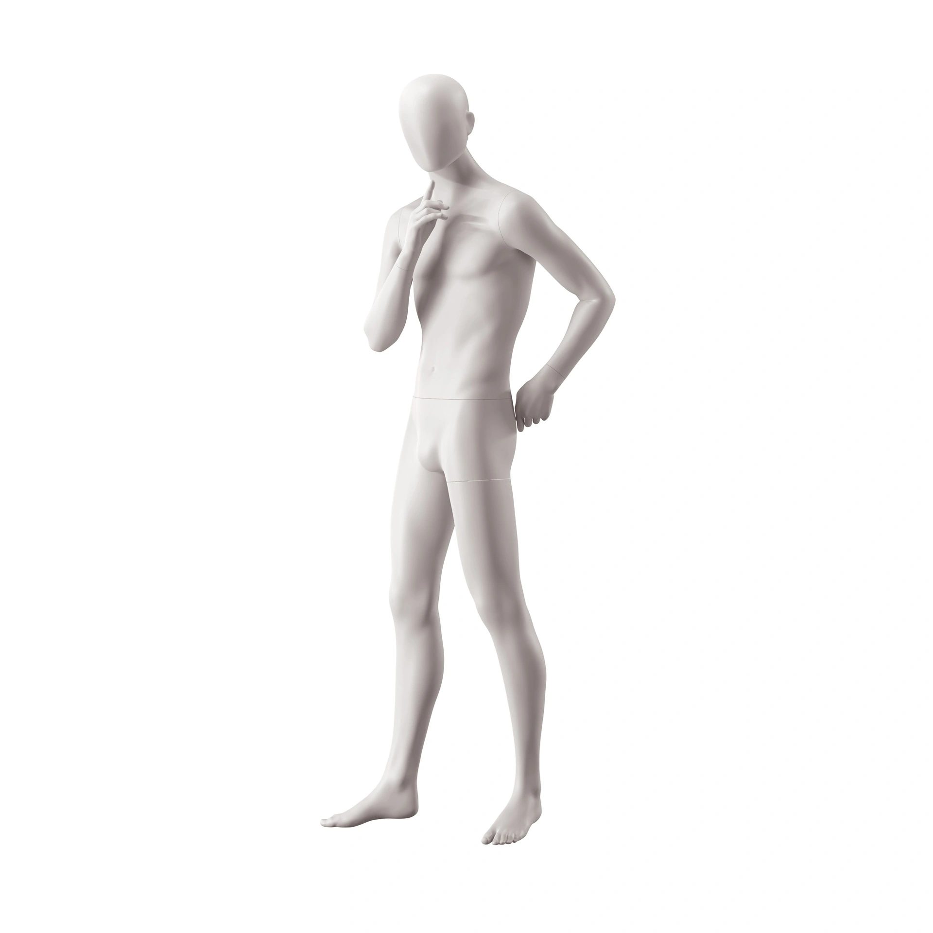 BINK - Herrenschaufensterpuppe, Kollektion NXT - Gen Z, Farbe Hellgrau, stehende Pose 026