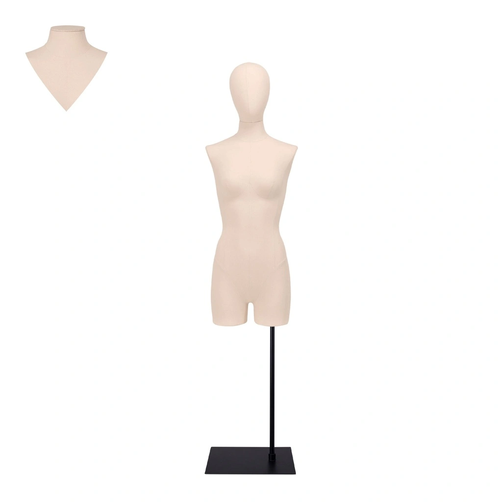 BINK - For rent, female dressform with legs ecru - EU36 on a black stand