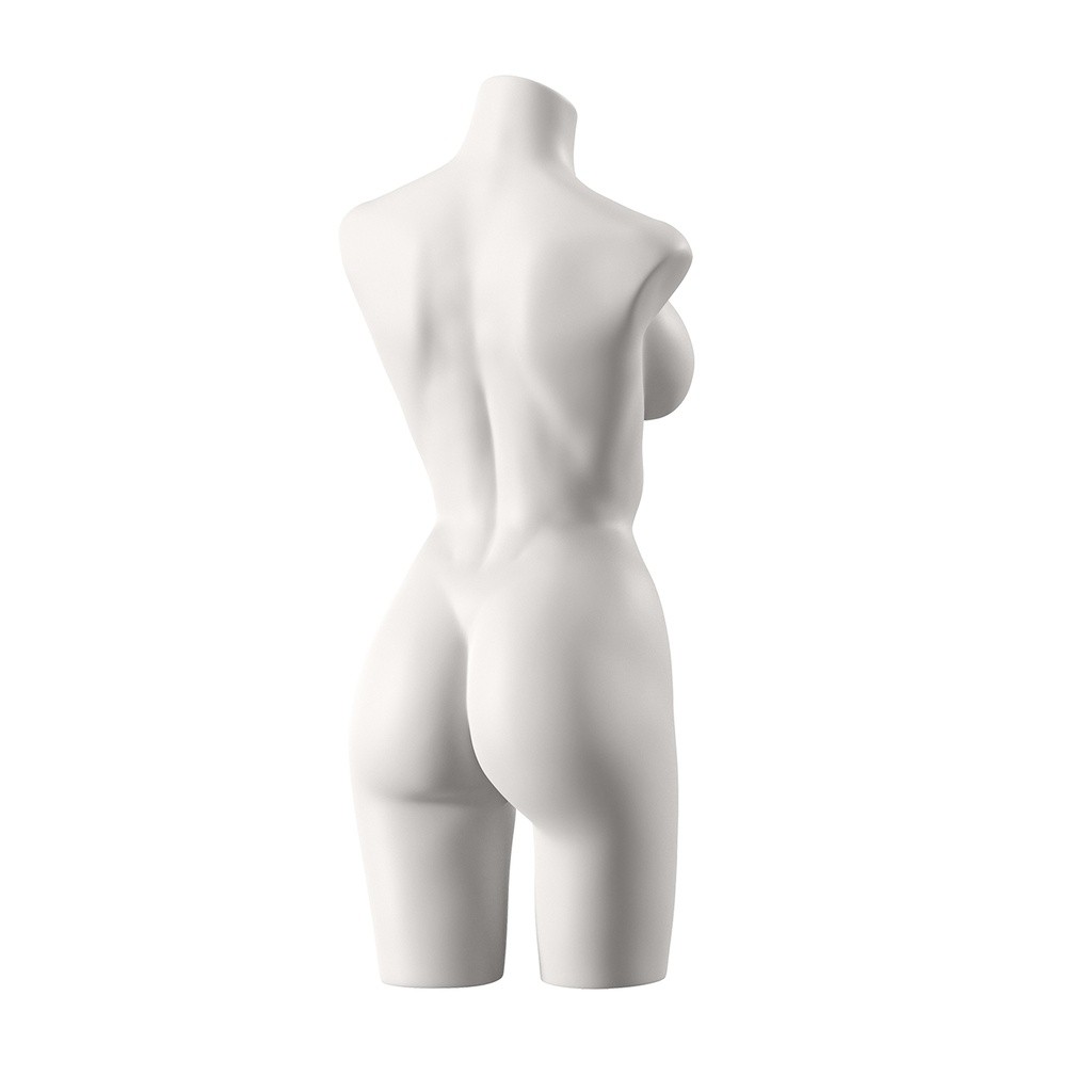 BINK - Lingerie torso, female, D-cup, warm white color, pose 005
