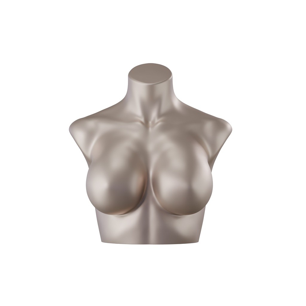 BINK - Buste de lingerie, femme, bonnet D, couleur chair bronze métallique, pose 103