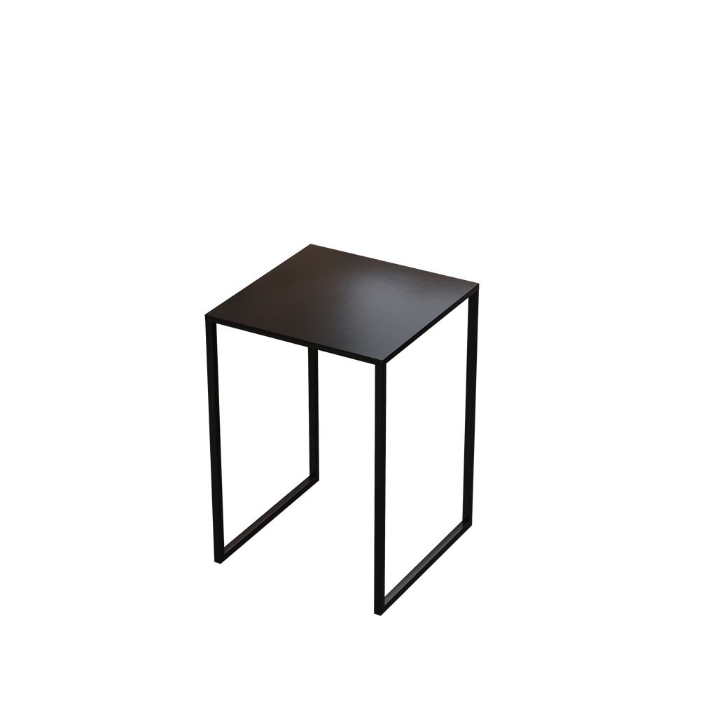 BINK - Beistelltisch 30x30xh43 cm, schwarz pulverbeschichtetes Metall