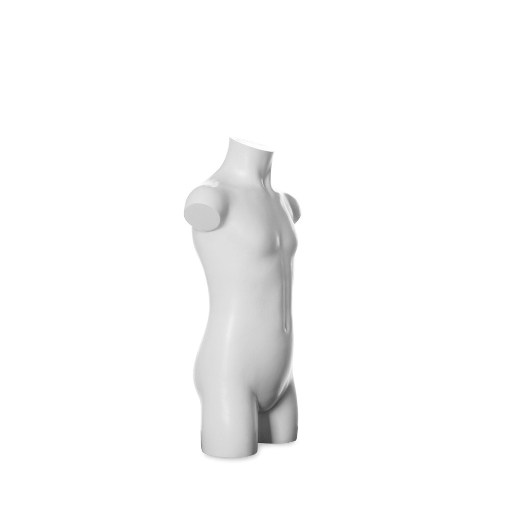 BINK - Torso enfant en plastique, 6-8 ans, plastique recyclable blanc, pose 2010_WH