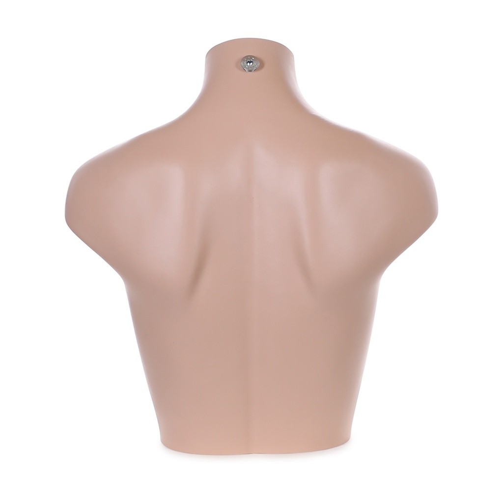BINK - Plastic mannequin bust, short model, female, B-cup, skin color, recyclable plastic, pose SLBUSTXC_SK