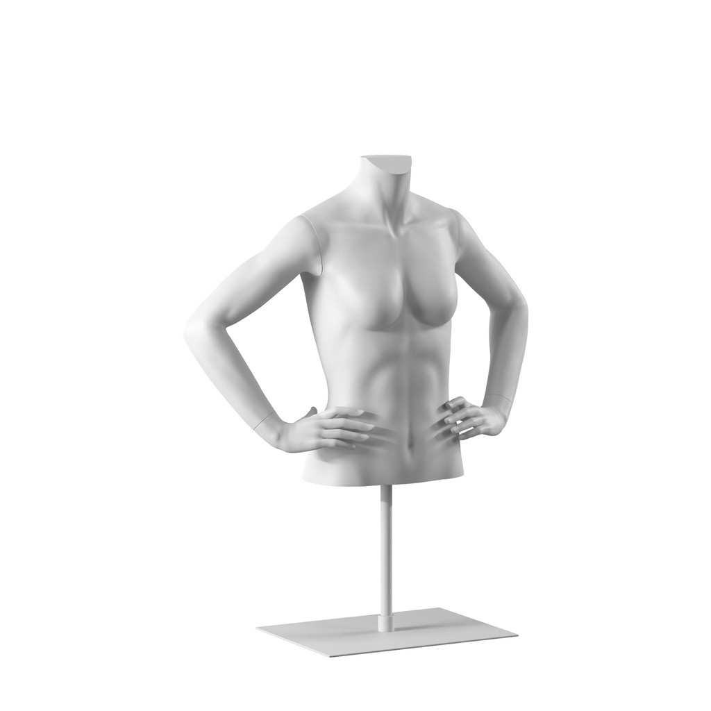 BINK - Buste femme court, blanc, socle inclus, Bio FRP