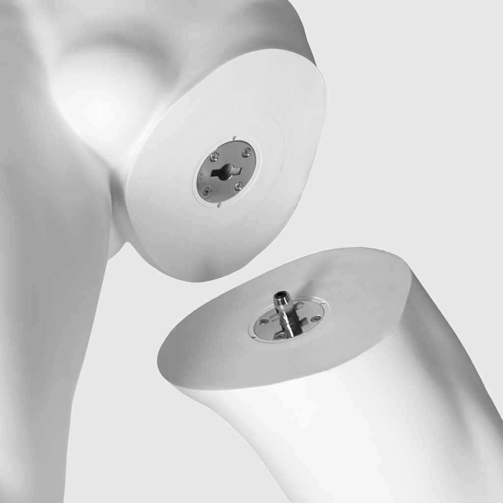 BINK - Maniquí masculino, semiabstracto, blanco, Outreach