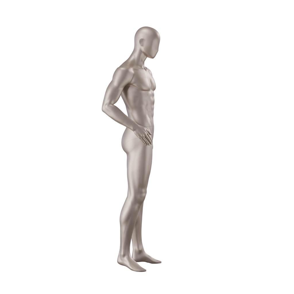 BINK - Mannequin Dessous Herr, metallische Hautfarbe, stehende Pose 51

