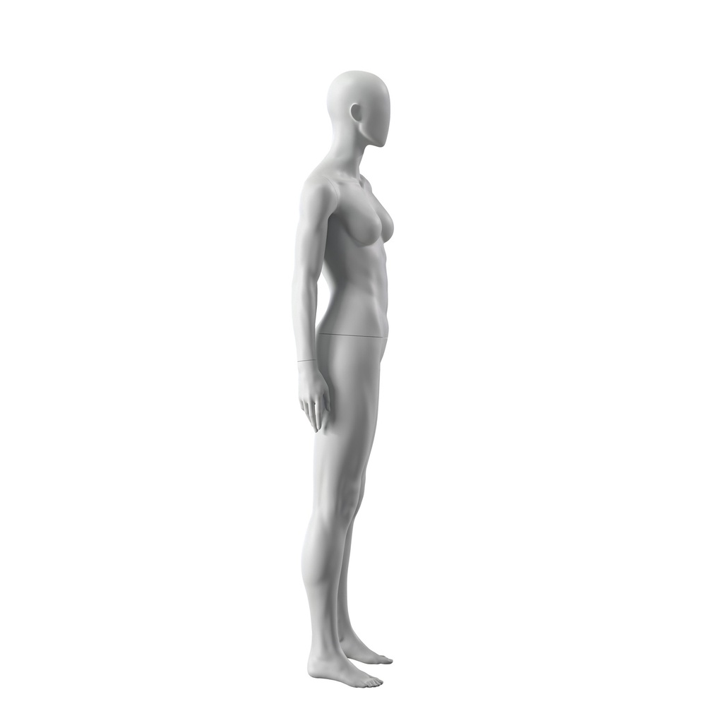 BINK - Maniquí de deporte mujer, gris, cabeza abstracta, postura de pie 27