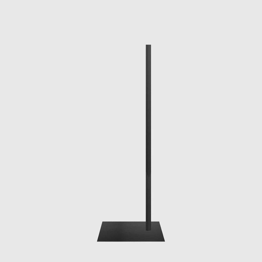 BINK - Torse sur socle, avec bras, homme noir tête abstraite, socle long noir, pose 103