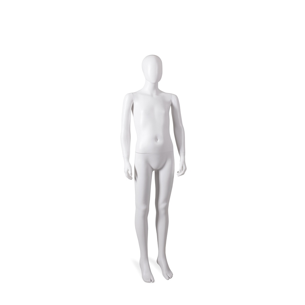 BINK - Maniquí infantil, 12 años, cabeza abstracta, blanco, postura 24BN
