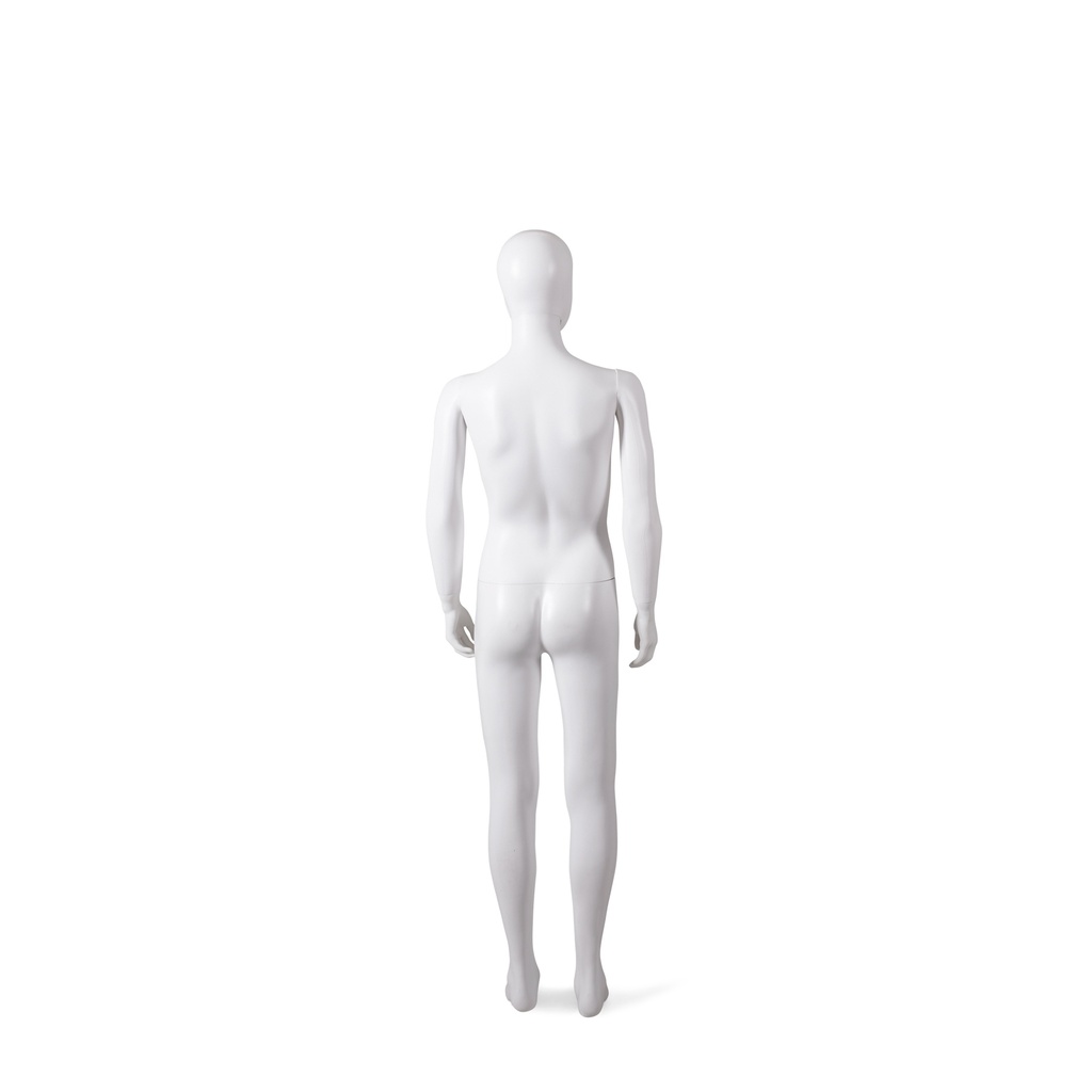 BINK - Maniquí infantil, 12 años, cabeza abstracta, blanco, postura 24BN