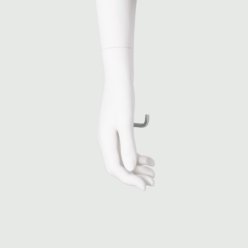 BINK - Realistic mannequin, female, urban style, matt white, standing pose 009