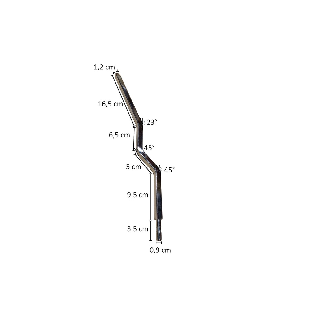 BINK - Calfpin, steel, silver chrome BOL-CALF005_C