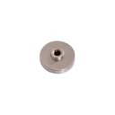 Voetplaat, rond, glas, dia 42 cm, M12, connector 9 cm