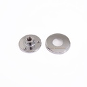 Connector voor voetplaat,, chroom