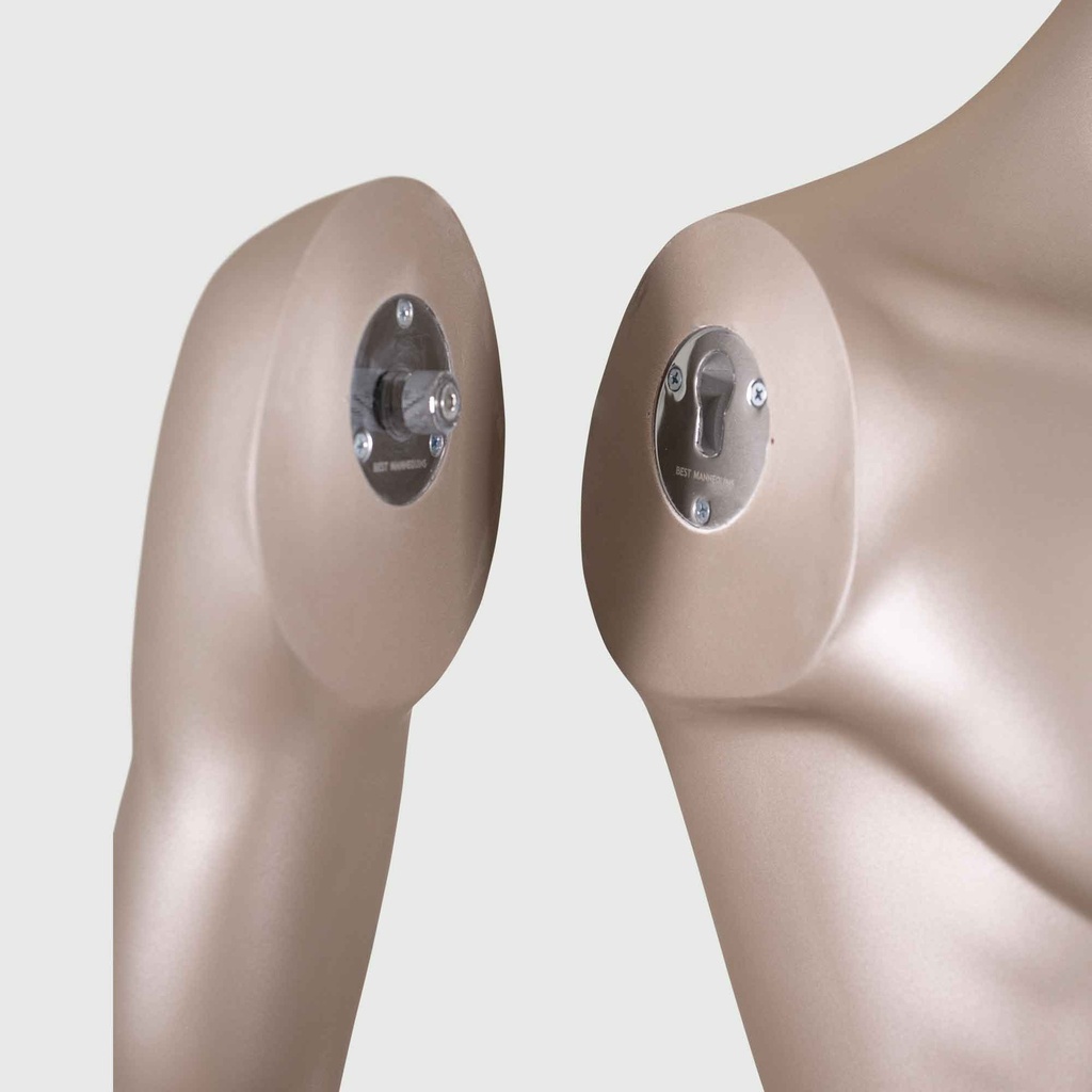 BINK - Mannequin Dessous Herr, metallische Hautfarbe, stehende Pose 51


