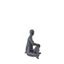Yoga sport dames mannequin, grafiet grijs, gestilleerd hoofd, zittende pose 124