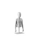Korte kindertorso, 8jr, wit, staander, Bio FRP