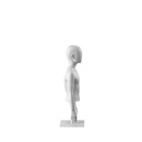 Korte kindertorso, 8jr, wit, staander, Bio FRP