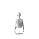 Korte kindertorso, 8jr, wit, staander, Bio FRP