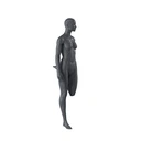 Stretching dames mannequin, grafiet grijs, gestilleerd hoofd, staande pose 03 
