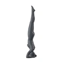 Yoga sport dames mannequin, grafiet grijs, gestilleerd hoofd, pose 38