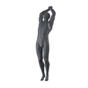 Duikende sport heren mannequin, grafiet grijs, gestilleerd hoofd, staande pose 325